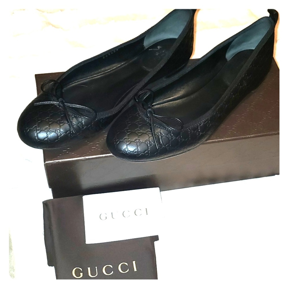 🎉Final price🖤GUCCI black flats sz. 38.5🖤🎉